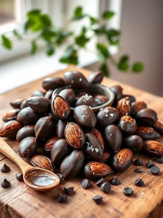 10 Nutritious Snack Ideas for Work and School to Boost Energy and Productivity 11 almonds coated in chocolate