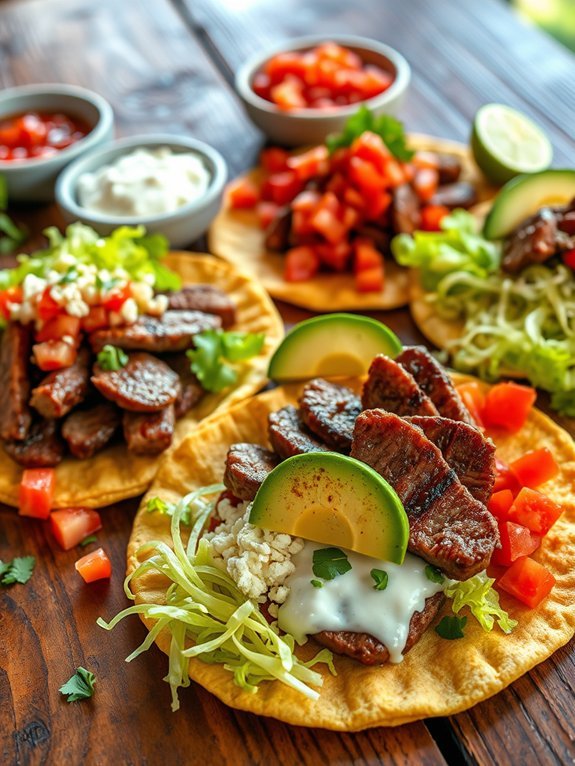 asada meat corn pancakes