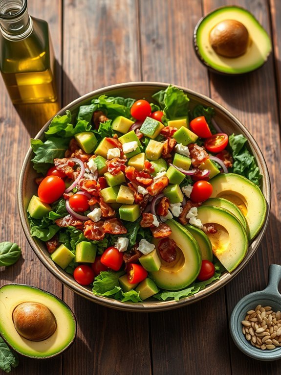 15 Delicious Keto Salad Recipes to Elevate Your Low-Carb Menu 2 avocado bacon salad delight