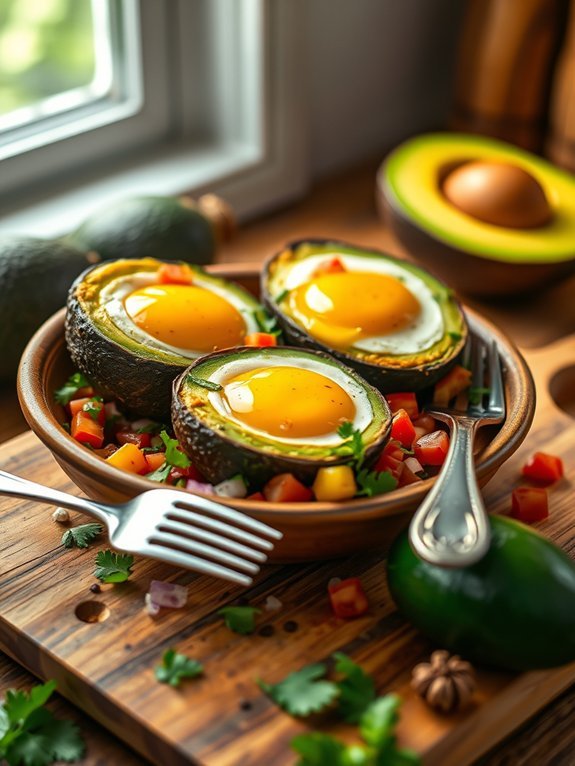 12 Filling High-Fiber Recipes to Help You Stay Satisfied 10 avocado eggs topped salsa