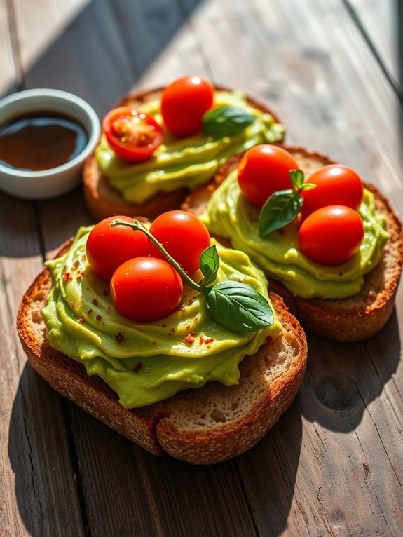 Quick and Easy Vegan Meals: 10 Delicious Recipes Ready in 30 Minutes 6 avocado toast topped tomatoes