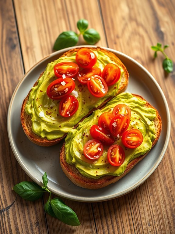 12 Easy Snacks Ready in Under 10 Minutes: Quick & Delicious Recipes 2 avocado toast topped tomatoes