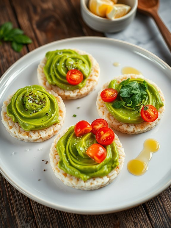 20 Healthy Snacks Under 200 Calories for Guilt-Free Snacking 11 avocado topped rice cakes