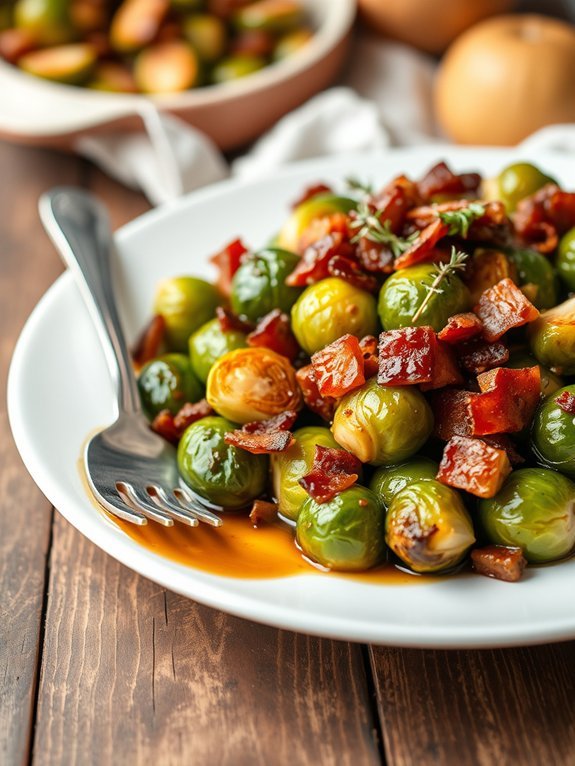 10 Delicious Thanksgiving Side Dishes Everyone Will Adore 8 bacon enhanced brussels sprouts dish
