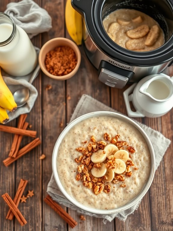 10 Delicious Slow Cooker Breakfast Recipes for Easy Morning Meals 5 banana bread flavored porridge