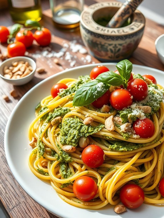20 Delicious Pasta Recipes to Savor Tonight 6 basil infused pasta dish