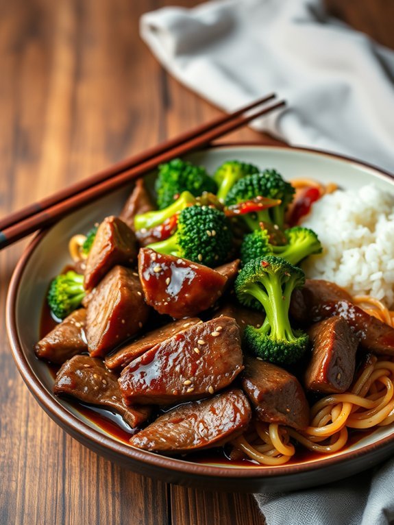 beef and broccoli dish