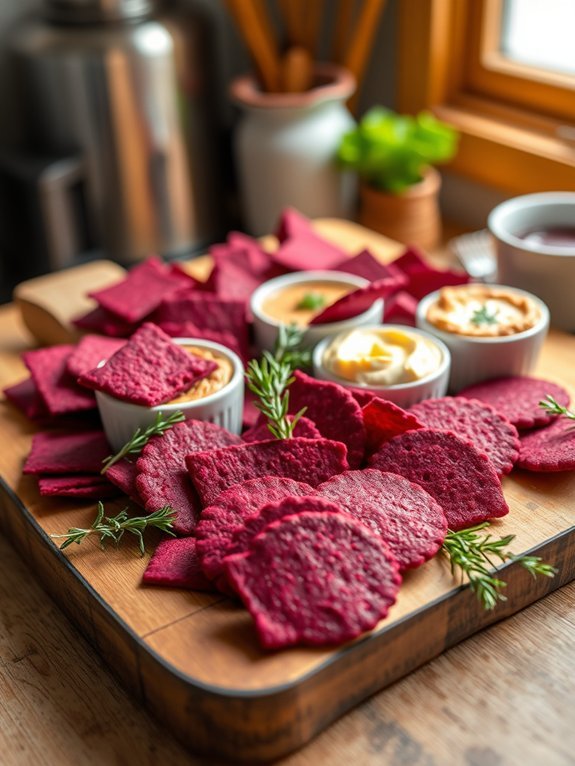 beetroot flavored crispy snacks