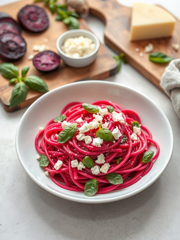 15 Gourmet Pasta Recipes You Can Easily Create at Home 14 beetroot pasta with cheese