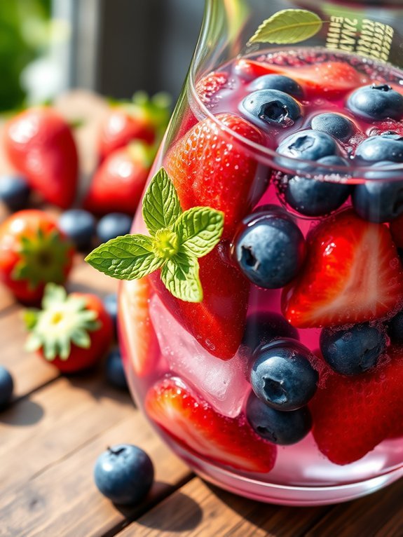 12 Refreshing DIY Flavored Water Recipes You Can Make at Home 3 berry blend of strawberries