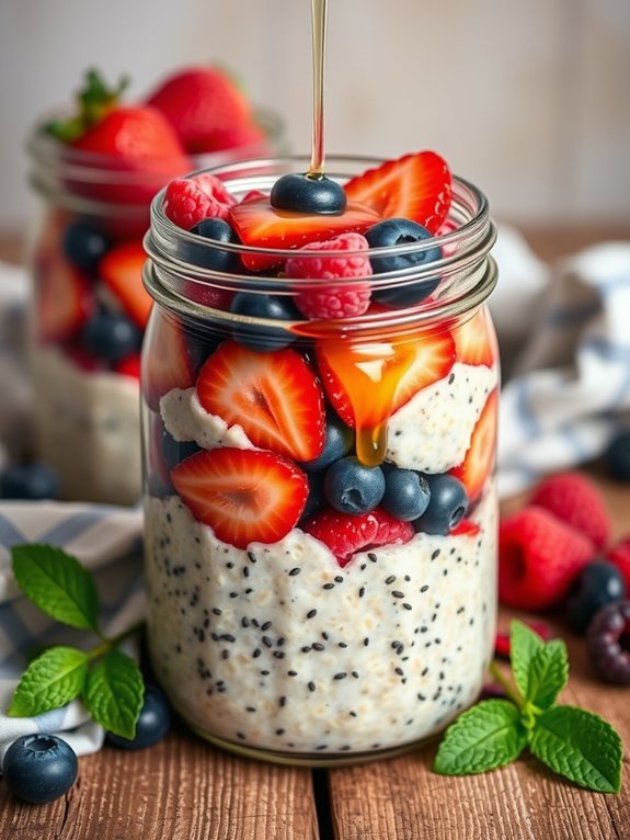 berry chia overnight oats