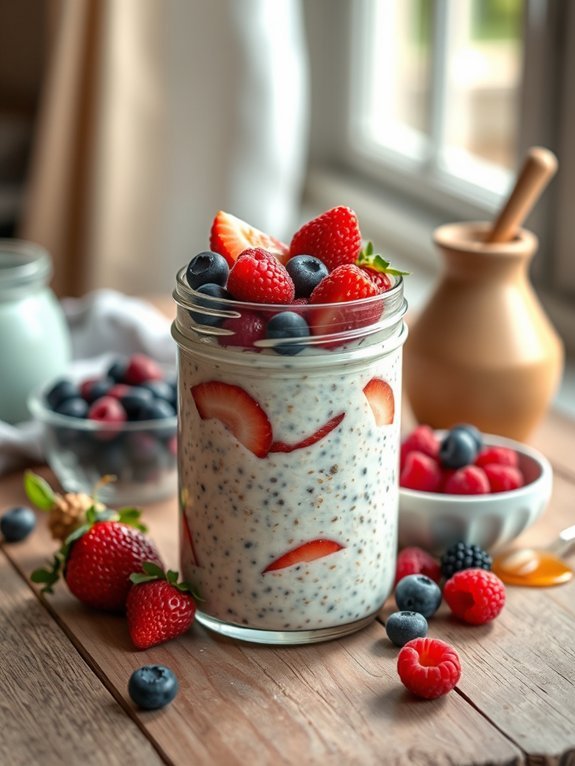10 Easy Clean Eating Recipes for Beginners: Simple Meals to Get You Started 5 berry filled overnight oats