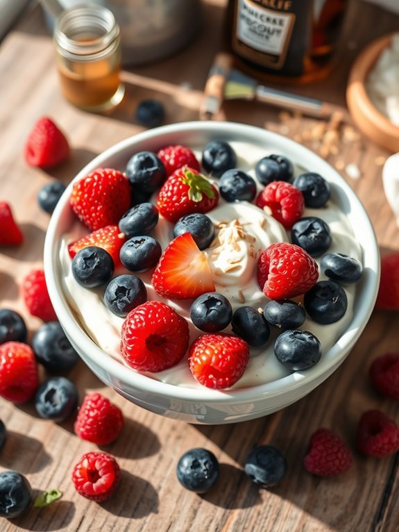 Top 12 Easy Keto Snacks You Can Make at Home 12 berry topped greek yogurt