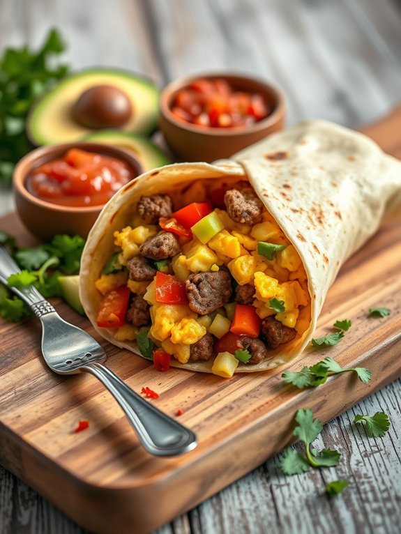 20 Delicious and Creative Breakfast Ideas Featuring Eggs 5 breakfast burrito with sausage