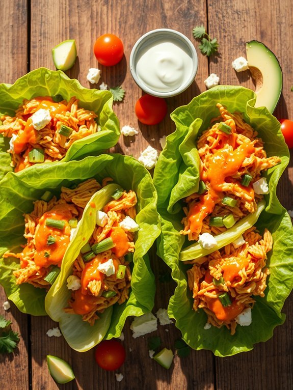 10 Delicious Low-Carb Snack Recipes for Healthy Living 6 buffalo chicken lettuce wraps