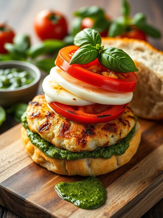 15 Delicious and Unique Burger Recipes for Perfect Grilling 5 caprese chicken burger recipe