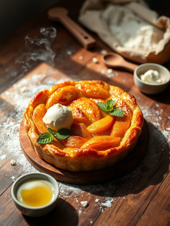 caramelized upside down apple tart