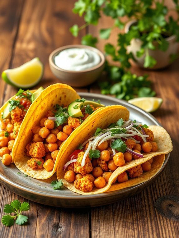 15 High-Protein Vegan Recipes for Healthy Eating 16 cauliflower chickpea taco recipe