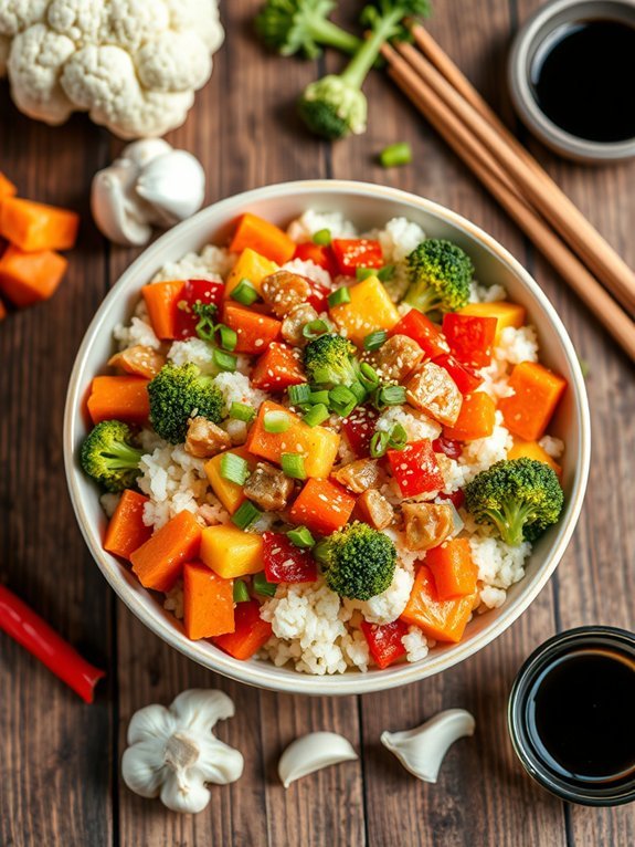 cauliflower rice stir fry recipe