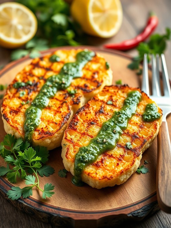 15 Delicious Recipes Featuring Fresh Local and Seasonal Vegetables 10 cauliflower steaks with chimichurri