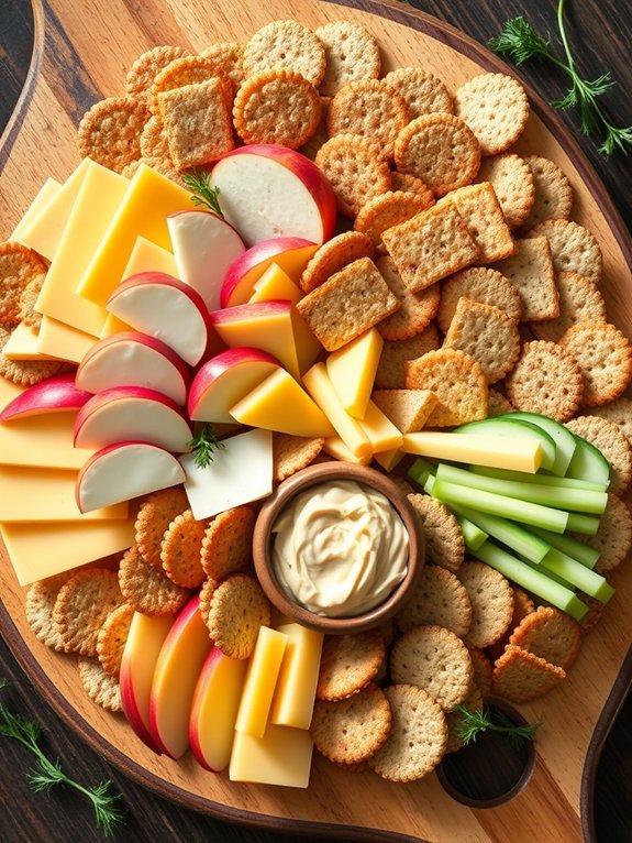 cheese and crackers platter