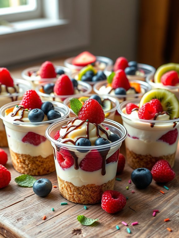 cheesecake served in cups