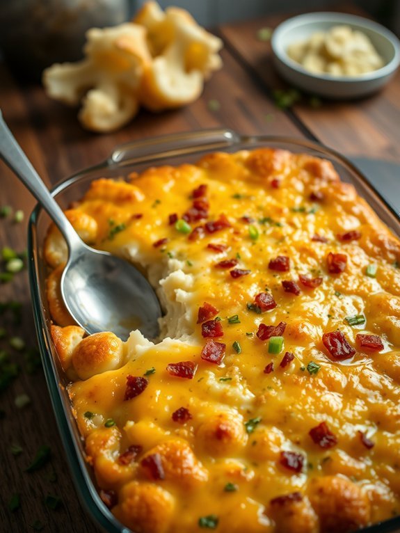 cheesy cauliflower casserole recipe