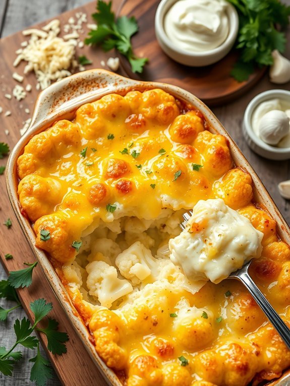 10 Delicious High-Fat Keto Meals You'll Absolutely Love 3 cheesy cauliflower dish recipe