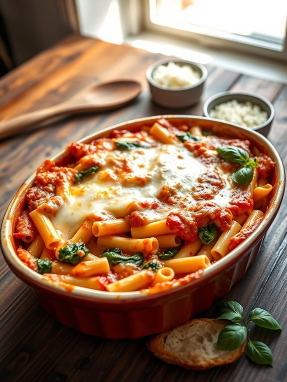 15 Hearty and Cozy Winter Recipes to Keep You Warm 8 cheesy pasta with spinach