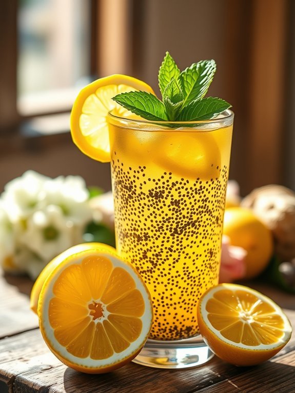 chia lemonade detox drink