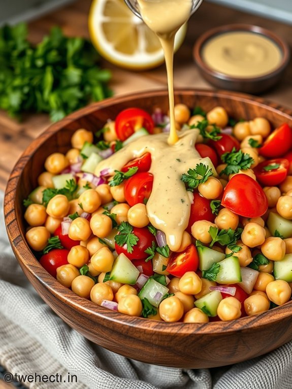 chickpea salad with dressing