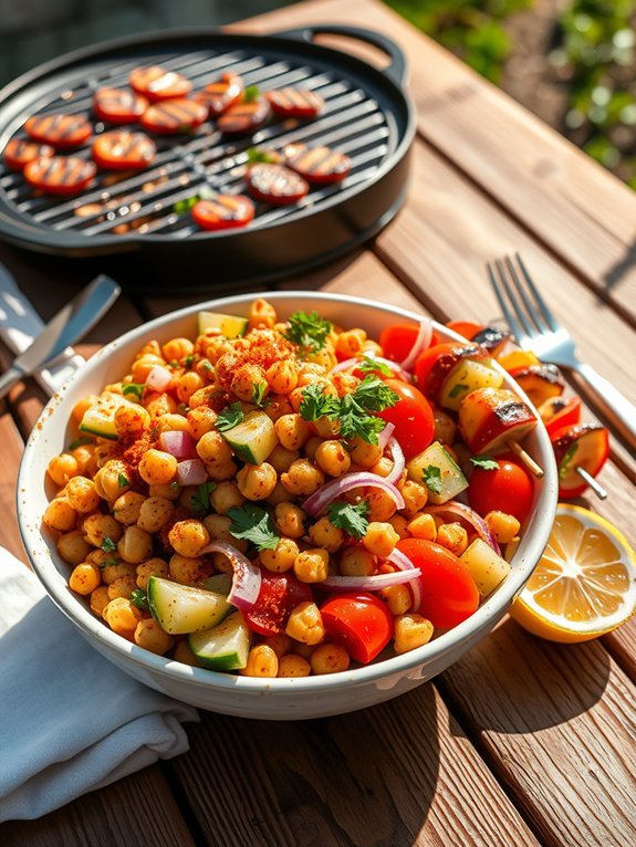 15 Delectable Grilled Side Dishes to Enhance Your BBQ Experience 15 chickpea salad with grill