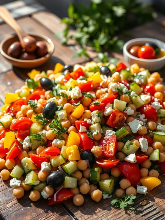 12 Easy and Delicious Plant-Based Meal Prep Ideas for Healthy Eating 3 chickpea salad with mediterranean flavors