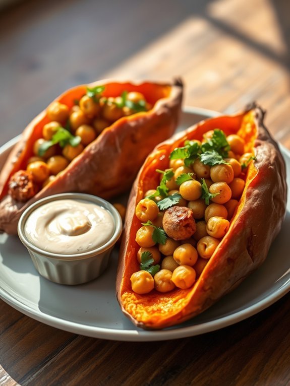10 Easy Batch Cooking Recipes for a Stress-Free Week Ahead 5 chickpea stuffed baked sweet potatoes