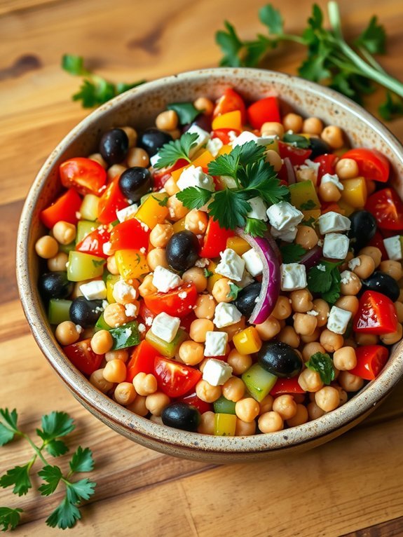 chickpeas vegetables mediterranean flavors