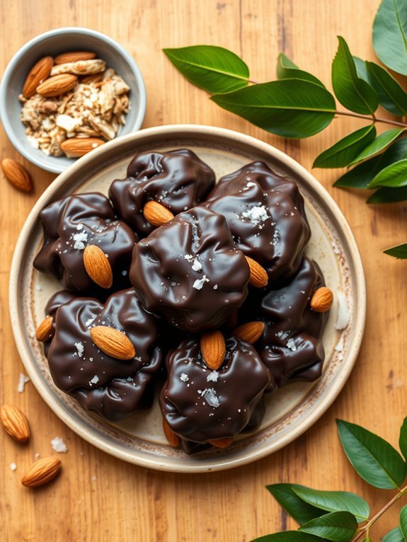 chocolate almond candy clusters
