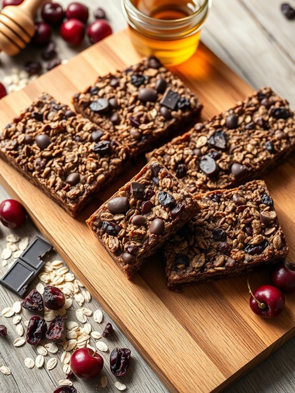 15 Easy and Delicious Homemade Granola Bar Recipes for Healthy Snacking 8 chocolate cherry granola bars