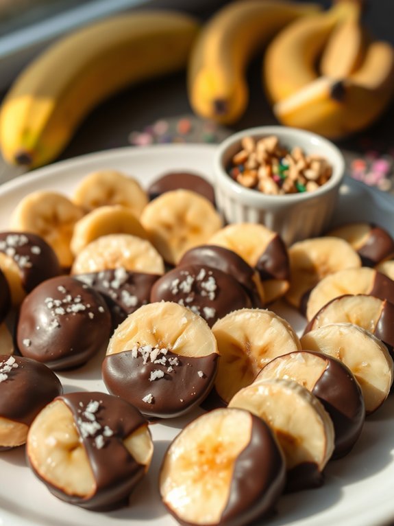 chocolate covered banana snacks