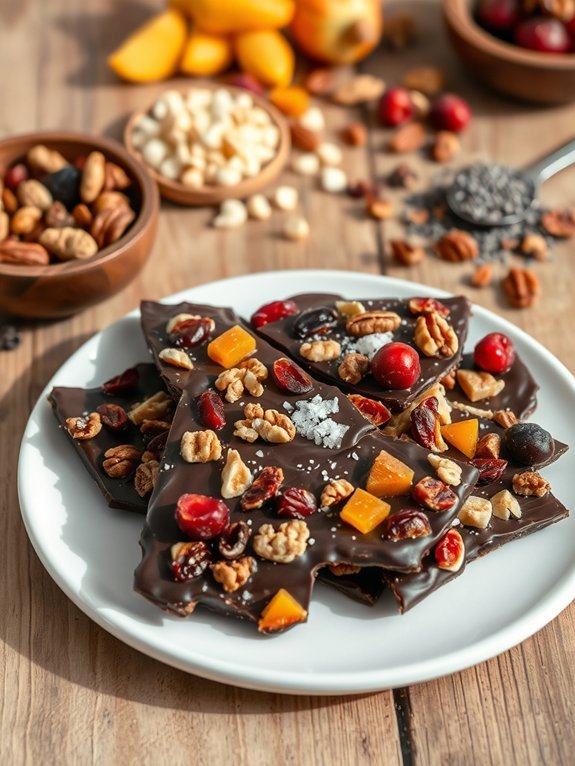 10 Delicious and Nutritious Healthy Desserts You'll Love 8 chocolate covered fruit bark