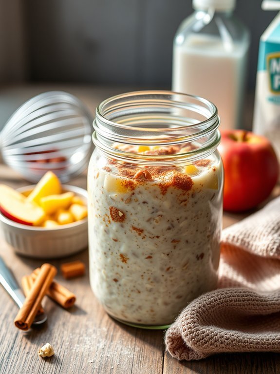 15 Delicious Overnight Oats Recipes for Easy Meal Prep 7 cinnamon apple pie oats