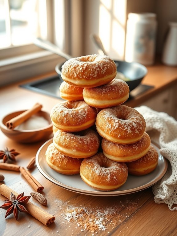 12 Must-Try Homemade Donut Recipes You'll Love 4 cinnamon sugar coated donuts