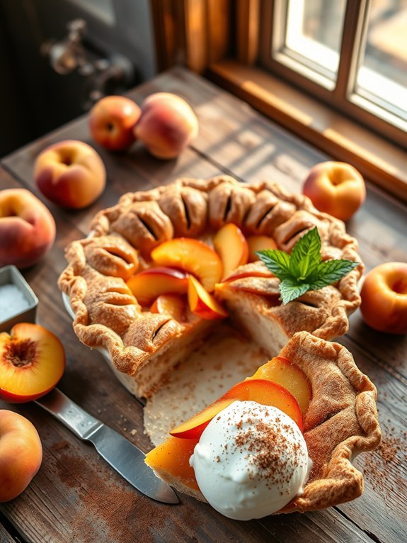 12 Must-Try Classic Pie Recipes for Every Dessert Lover 10 cinnamon sugar topped peach pie