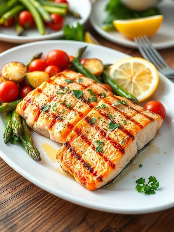 citrusy grilled salmon dish