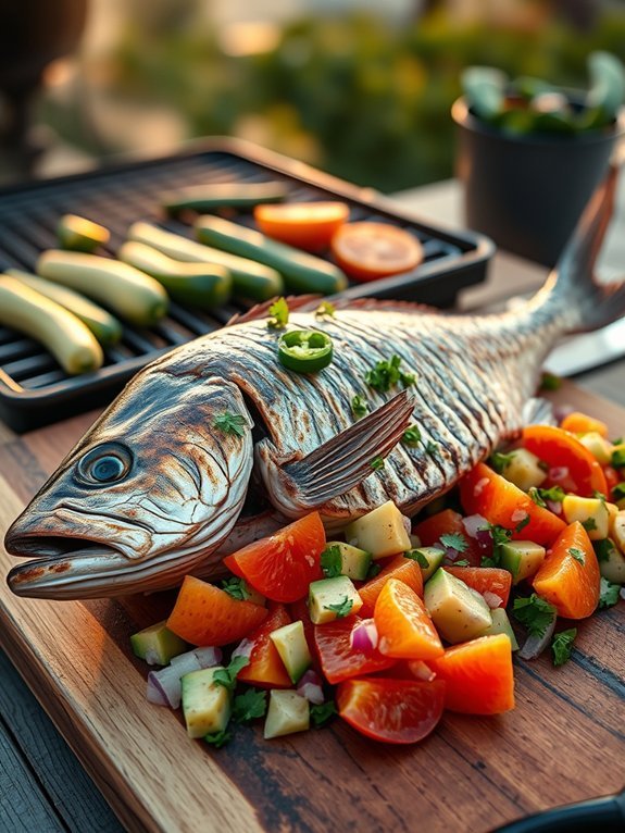 citrusy grilled whole fish