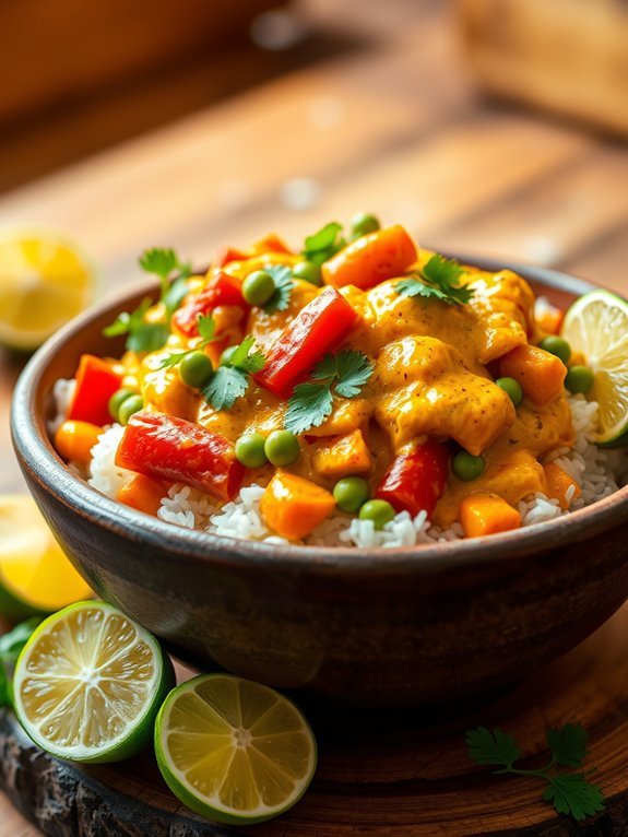 coconut curry rice bowl