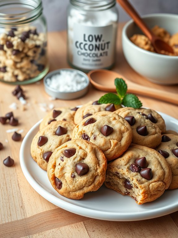 10 Delicious Low-Carb Snack Recipes for Healthy Living 10 coconut flour chocolate chip cookies