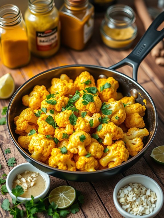 coconut infused cauliflower dish
