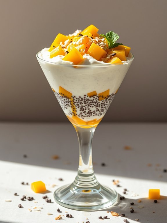 coconut mango chia pudding