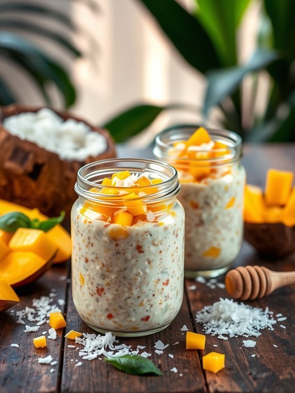 15 Delicious Overnight Oats Recipes for Easy Meal Prep 6 coconut mango overnight oats
