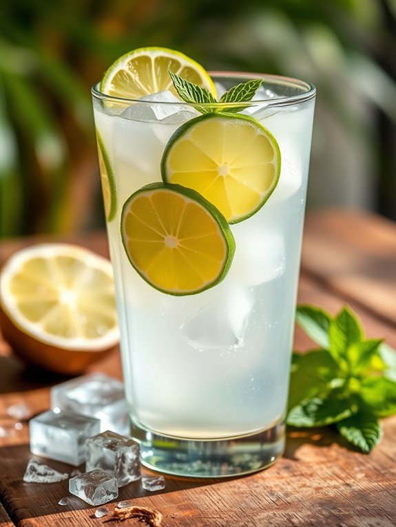 coconut water lime beverage